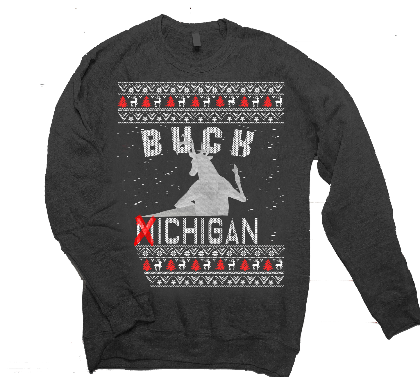 Buck Michigan Ugly Sweater Crewneck