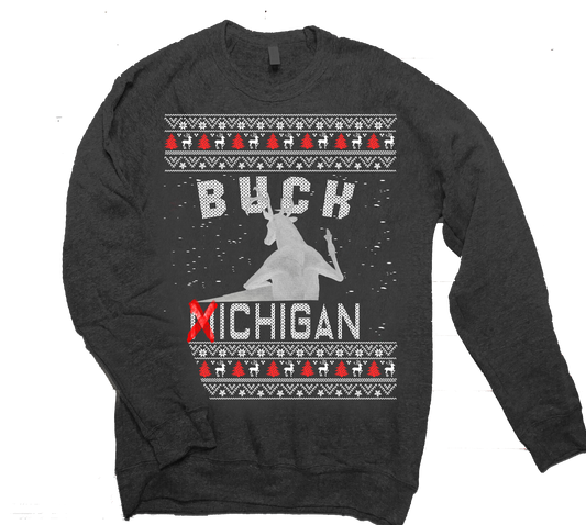 Buck Michigan Ugly Sweater Crewneck