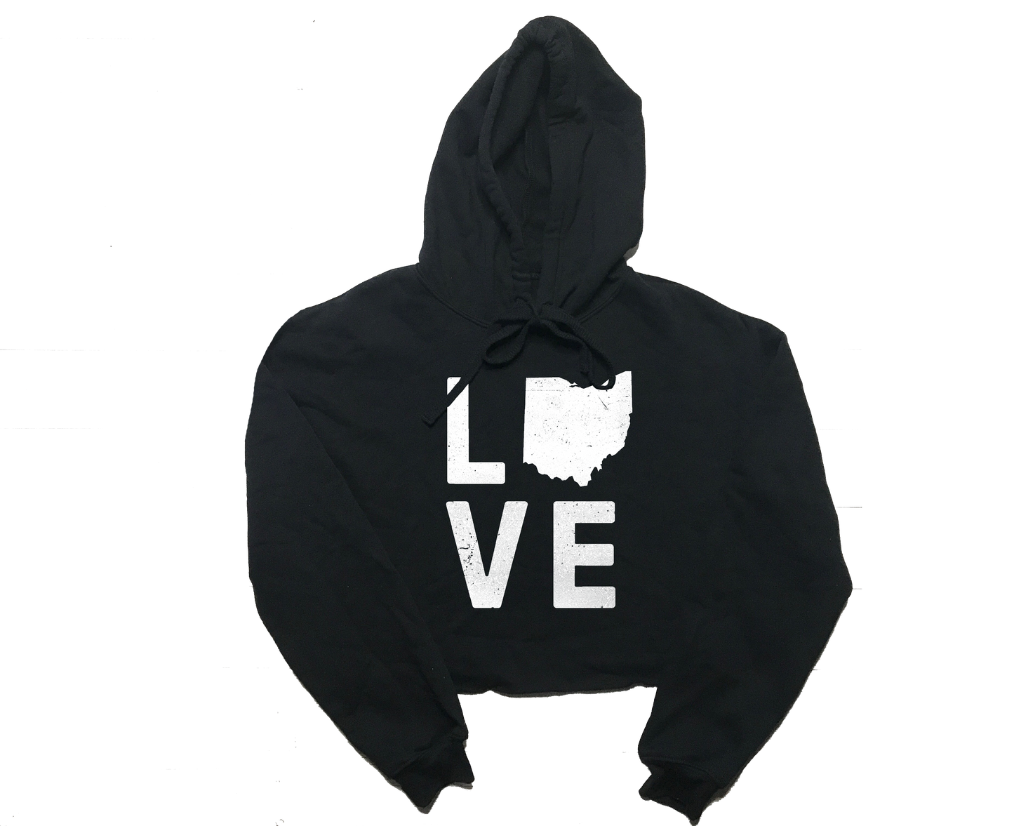 Love Ohio Ladies Hooded Crop Top